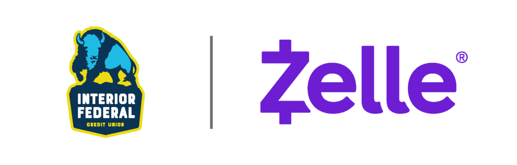 Interior Federal and Zelle logo lockup