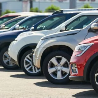 row of cars